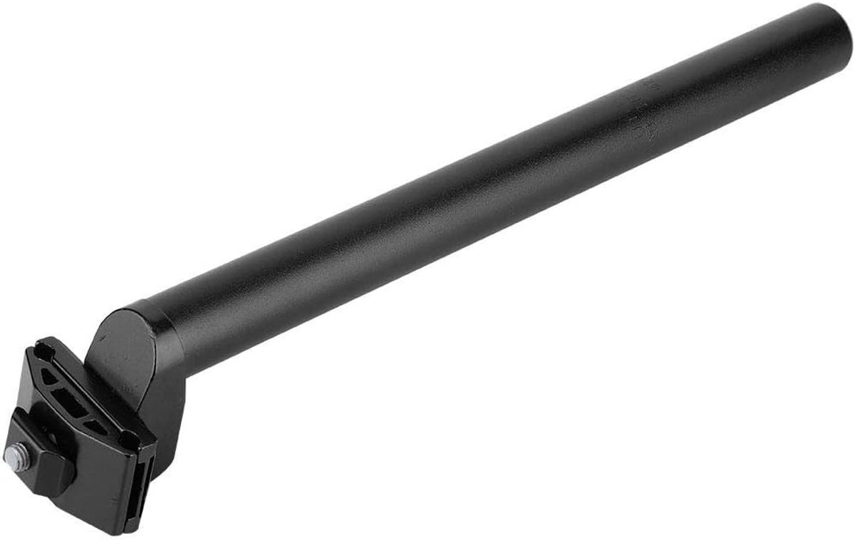 Zadelpen 25mm, geveerd, 4 mm, berg, racefiets, schokbestendig, aluminiumlegering, buis (zwart)