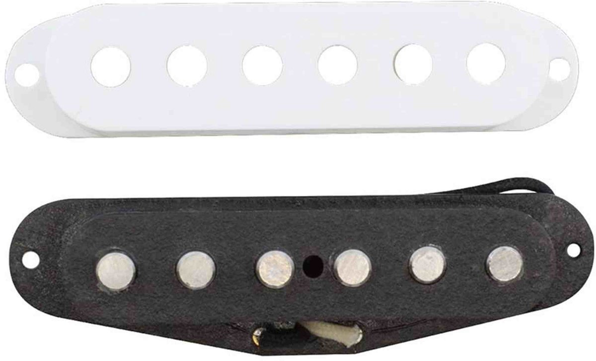 Gotoh GPU-STCLAWBX Classic Alpha Single Coil ST Pickup - Alnico 5 staafmagneten, brug, wit