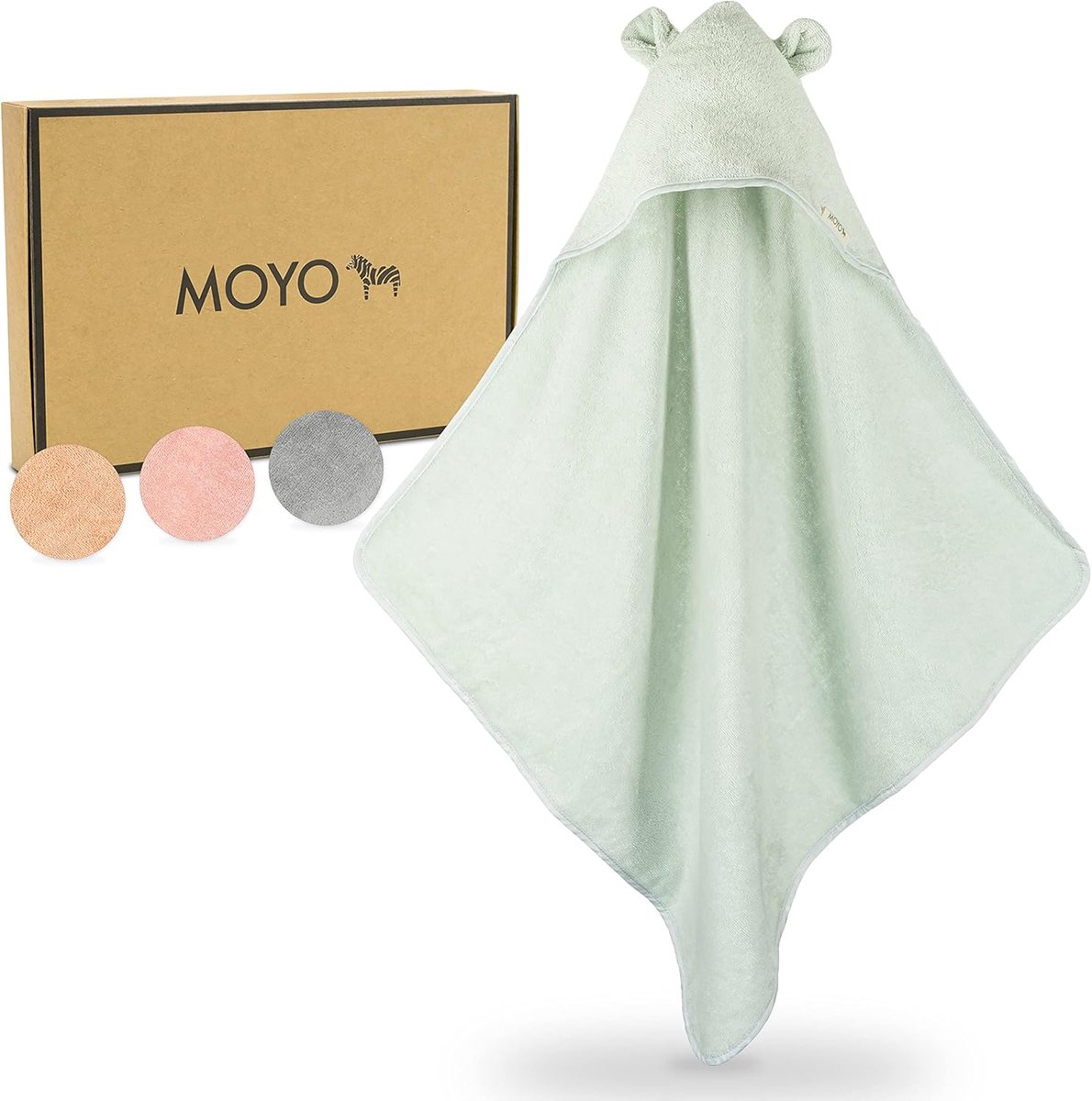 Hooded Towel 75 x 75 cm - Mint - 100% Katoen - Bescherming tegen kou - SnelShoppen