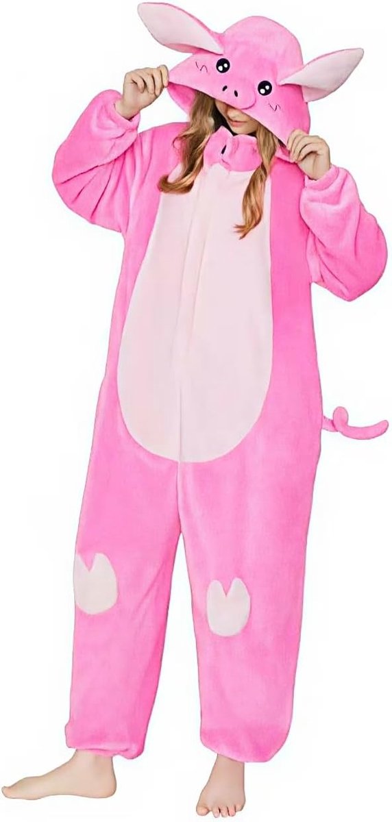 Volwassenen Dier Onesie, Fleece Unisex Nieuwigheid Pyjamas, Zachte Comfortabele Cosplay Kostuum Thuiskleding Halloween Nachtkleding Eendelig Slipjamas Loungewear