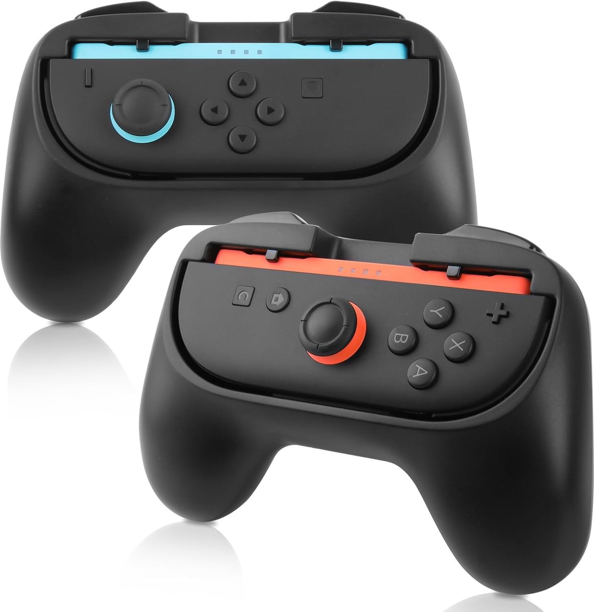 Controller handgrepen compatibel met Nintendo Switch 2 Joy-Cons, handgreep Grip houder, comfortabele houder voor Switch accessoires, set van 2, zwart
