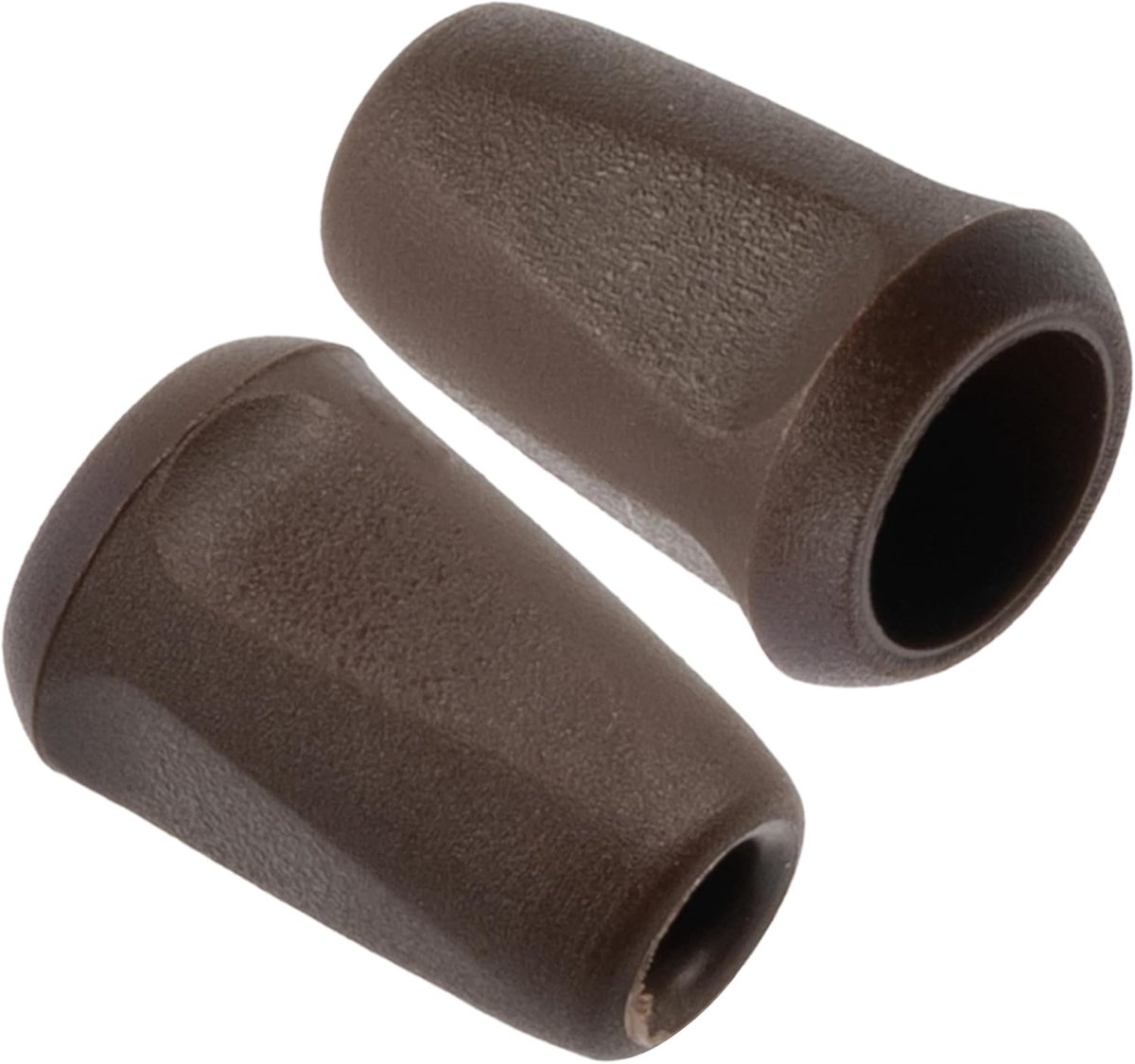 - Set van 24 conische koordstoppers Ø4 mm voor veters, touw, draad - kleur bruin - van plastic - rafelen, naaiprojecten, creatieve hobby