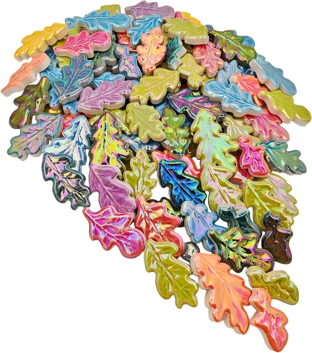 Mozaïektegels, 500 g/1,1 lb Keramische Mozaïekstukken voor Huisdecoratie of DIY-knutselen, Mozaïekpuzzel of Mozaïekmaakbenodigdheden. (Iriserende Gemengde Kleur)