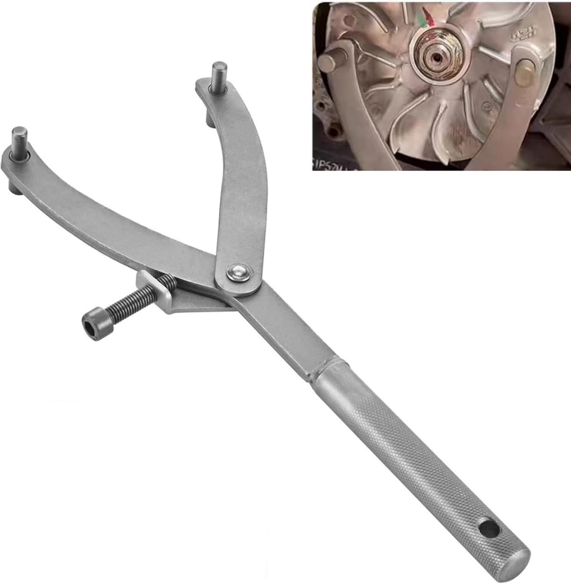 Variomatic Blokkeergereedschap, variomatic-scooter, koppelingssleutel, koppelingshoudergereedschap, koppelingsgereedschap, koppeling, vliegwiel blokkeergereedschap, koppeling