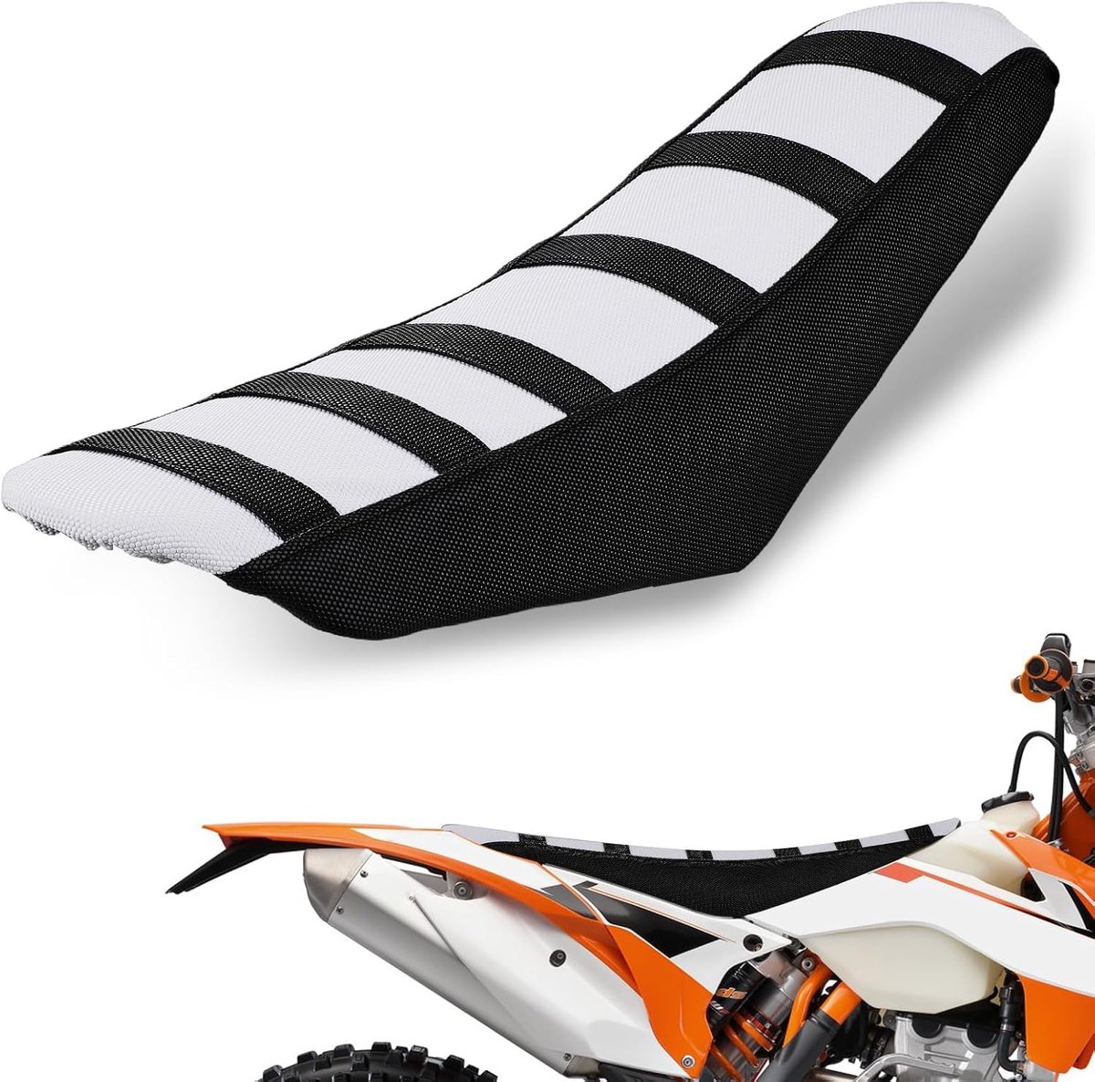 universeel voor dirtbike en enduro, motorfietsgebruik Zwart | Geschikt voor EXC XC SX CR XR RX RR YZF YZ PW TTR, universele toepassing, voor dirtbike en enduro, bekleding voor het zitvlak