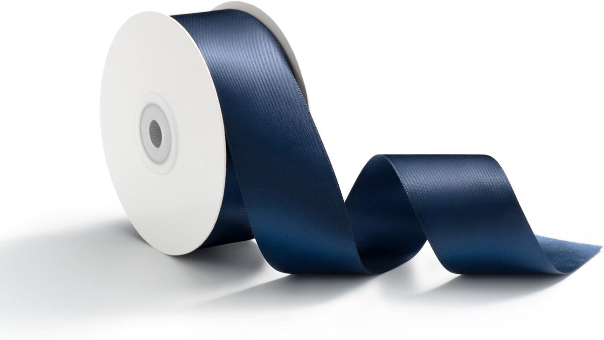 38 mm x 23 m cadeaulint, satijnen lint, decoratief lint voor bruiloften, cadeauverpakking, knutsellinten, donkerblauw