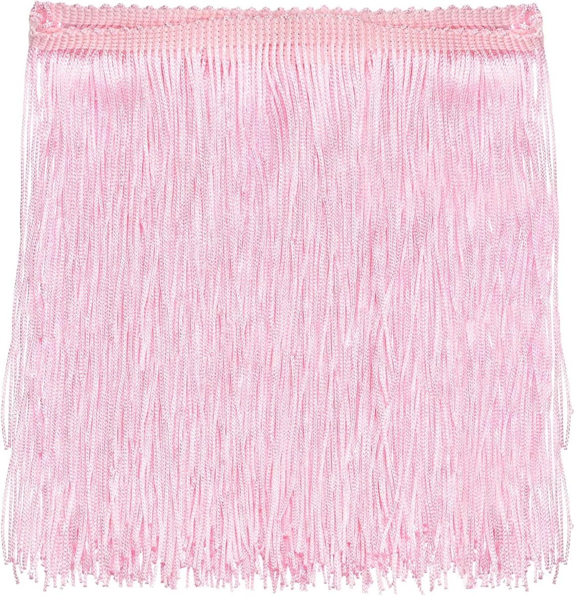 4,5 m 20 cm kettingfranjes, kwastjes, naaiband, polyester, franjesband voor doe-het-zelf naaien, handwerk, kleding, lampenkap, decoratie, roze