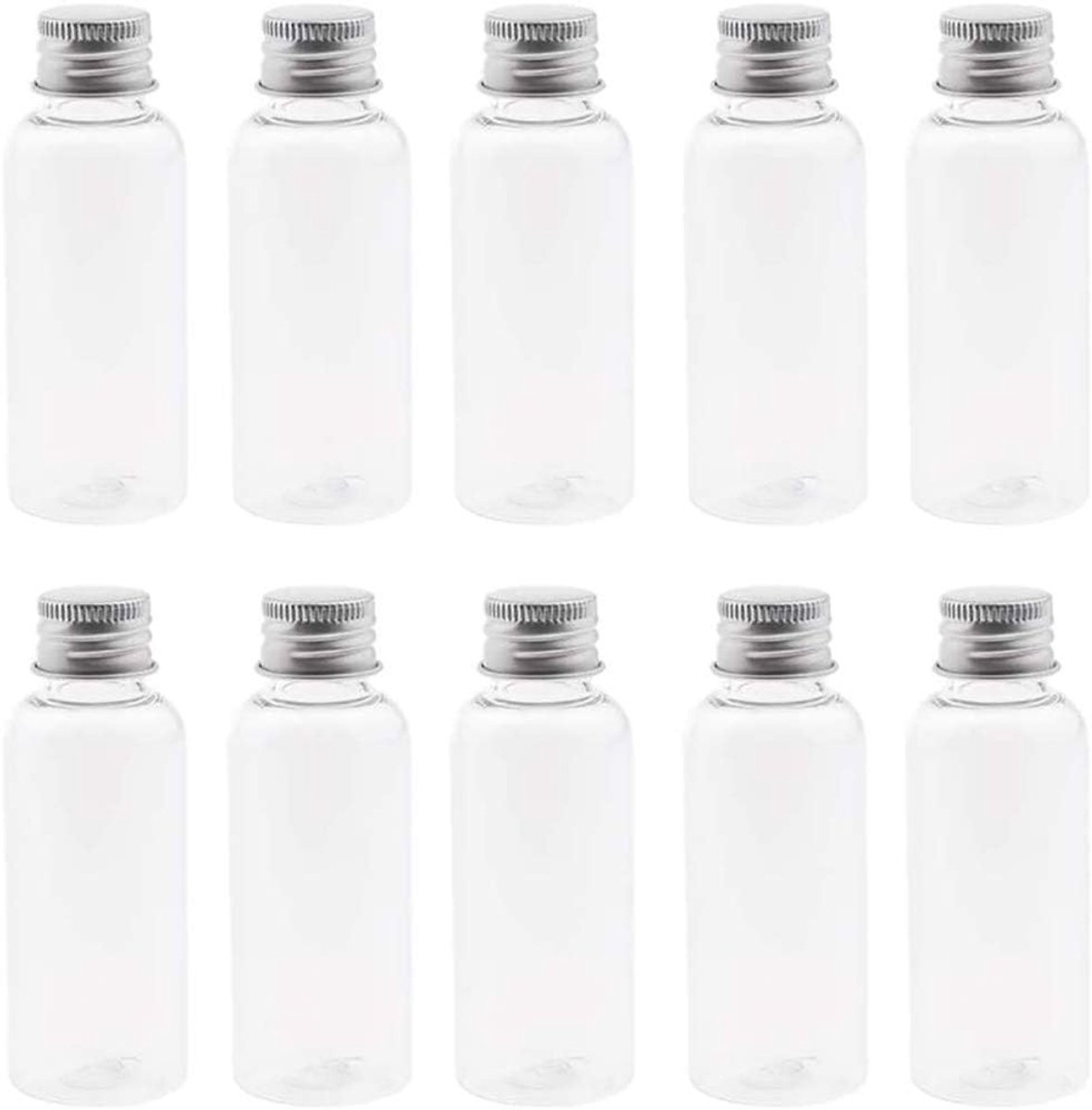10st 50ml Vloeibare Sampling Fles Essentiële Oliën Lotion Crème Opslag Flesjes, Kruiderij Container, Sap Potten