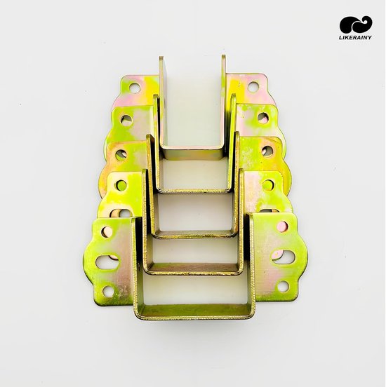 Meubel Aansluiting Scharnier Houten Balkbevestiging Breedte 40 mm Railbeugels Ophanging Verbinding Fittingen Schrijnwerk Haken Bevestiging voor Bedframe Metaal 2 stuks — afbeelding 5