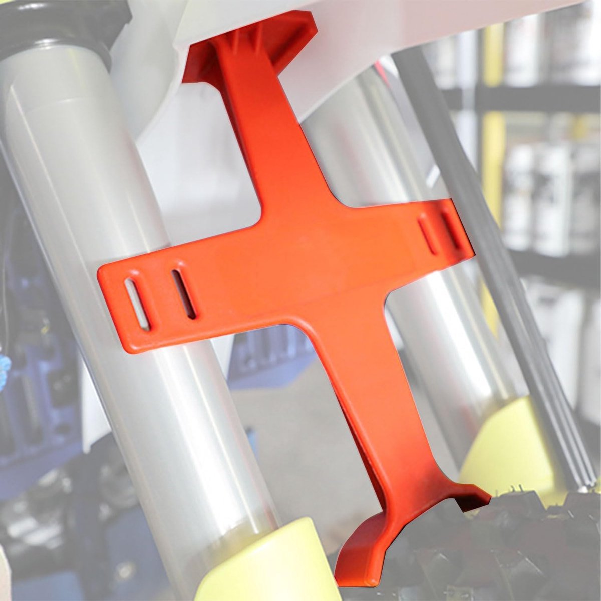 Bike Vorkbeschermer,Motorfiets Vorkbeschermer Ophanging - Oranje | Ondersteuning Beugel Transportgereedschap voor Dirt Bike Motocross Supermoto Enduro Pit Bike