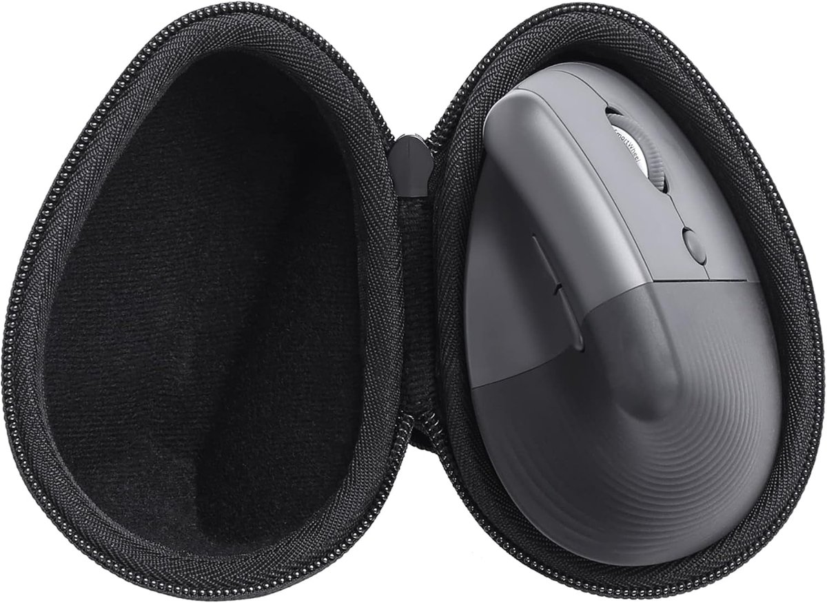 co2CREA Hard Case Vervanging voor Logitech Lift verticale ergonomische muis (zwarte hoes)