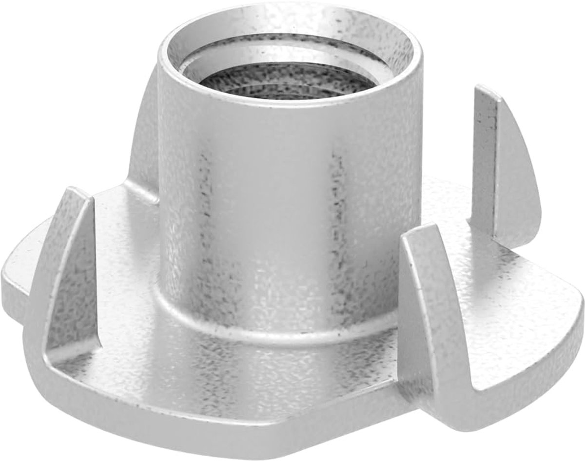inslagmoer M8, 11 mm lengte, staal verzinkt, 20 stuks