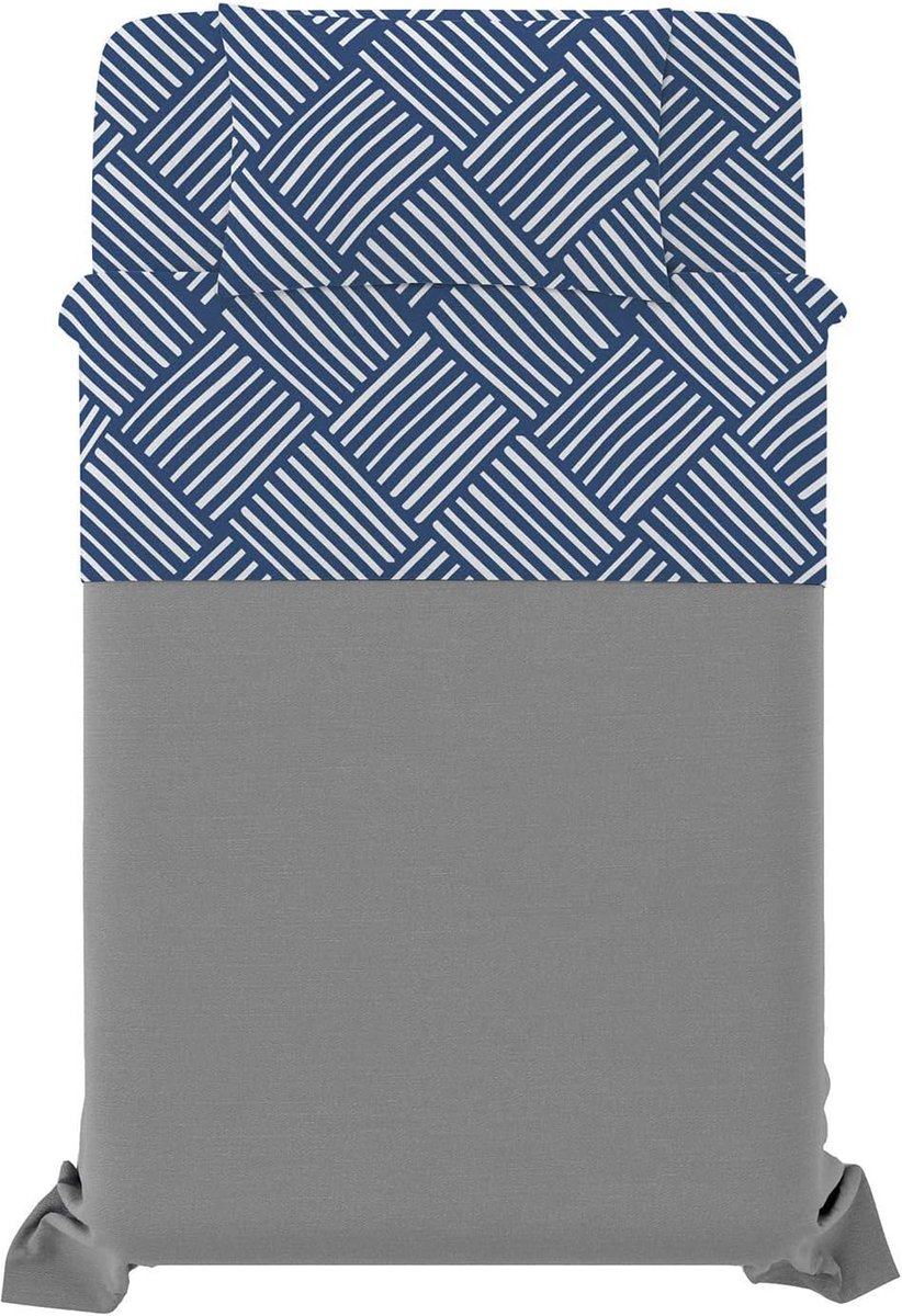Beddengoedset, 100% microvezel, Citylife Blue, klein tweepersoonsbed