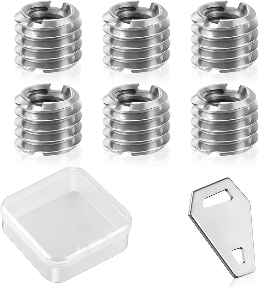 6 STKS 1/4 "naar 3/8" Camera Converteren Schroef Statief Adapter Mount, 3/8 "naar 1/4" Converteren Schroef Adapter Statief Ball Head Reducer voor Statief, Monopod, Roestvrij Staal