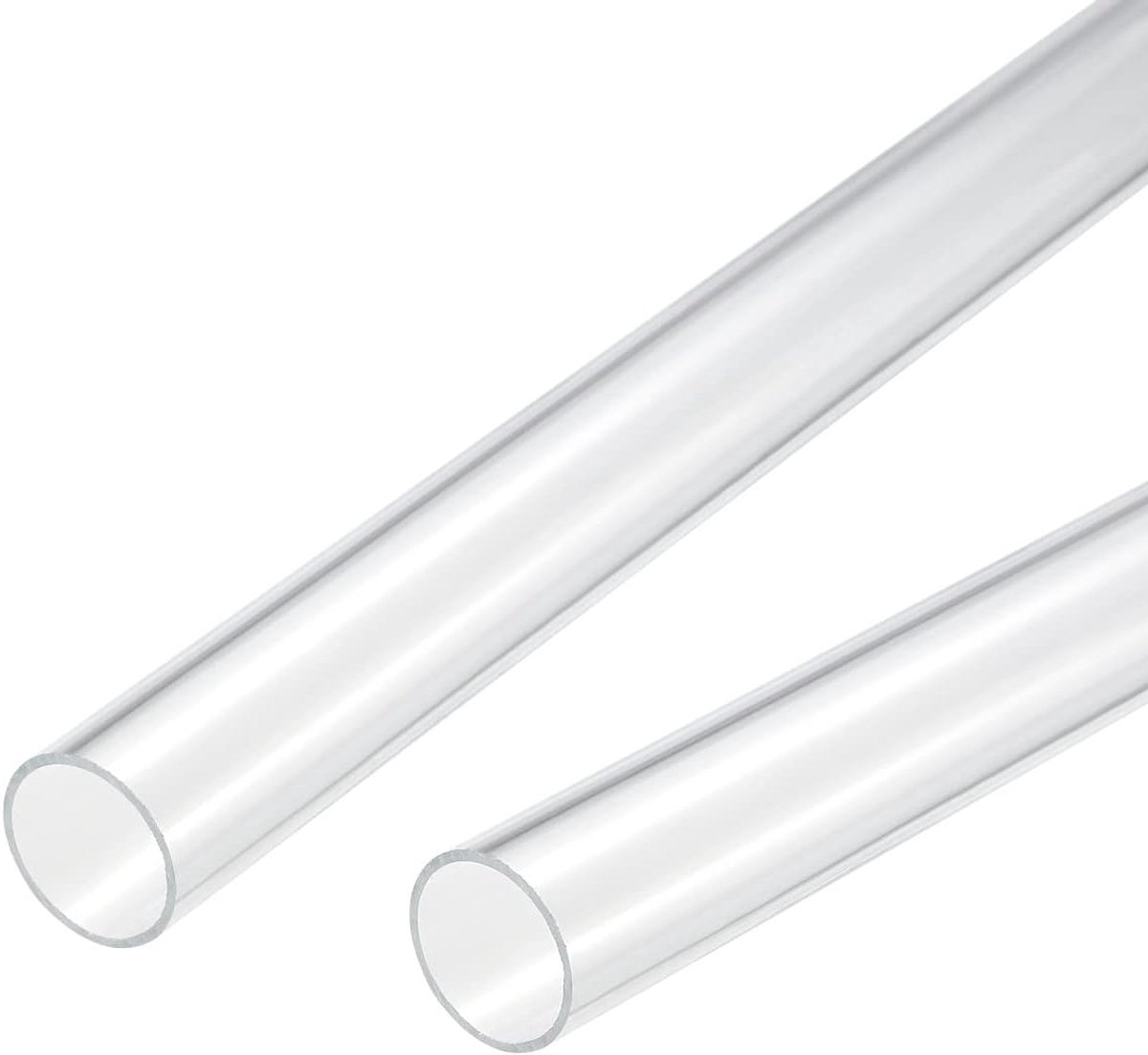 sourcing map 2 stuks PVC transparant buis, binnendiameter 18 mm diameter 20 mm LENGTE 250 mm acryl kunststof buis voor lampenbouw, staande lampen, meubels