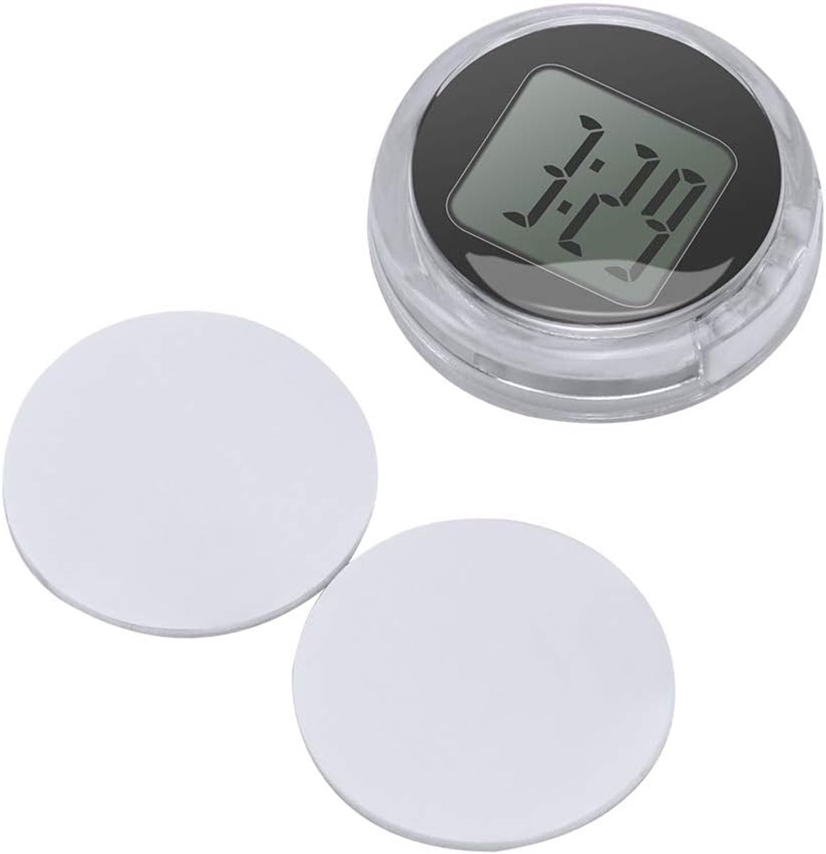mini motorhorloge horloge waterdicht motorfiets plakken digitale klok Dia. 1,1 inch (1 stuk)