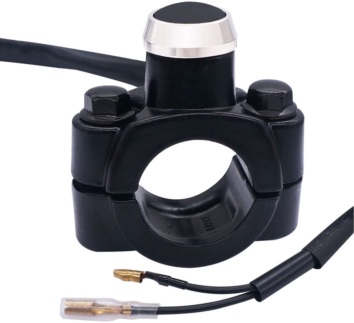 1 Pc 12V Motorfiets Stuur Drukschakelaar Motor Stop Start Kill Switch 22mm (7/8") met Montage Achterplaat voor ATV, Dirt Pit Bike, Scooter, Quad