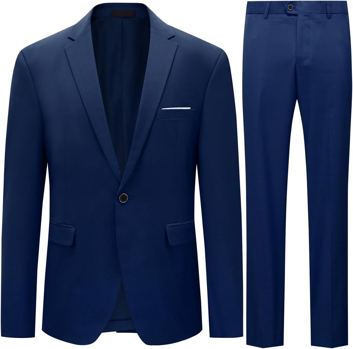 Pakken 2 Stuk Pak Slim Fit Bruiloft Diner Tuxedo Suits voor Mannen Business Casual Jas & Broek 10 Kleuren Beschikbaar