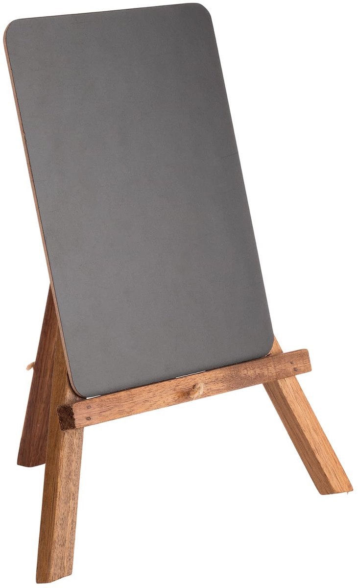 71531 mini-ezel, 2-delig, standaard van acaciahout, 19,5 x 15 x 24 cm