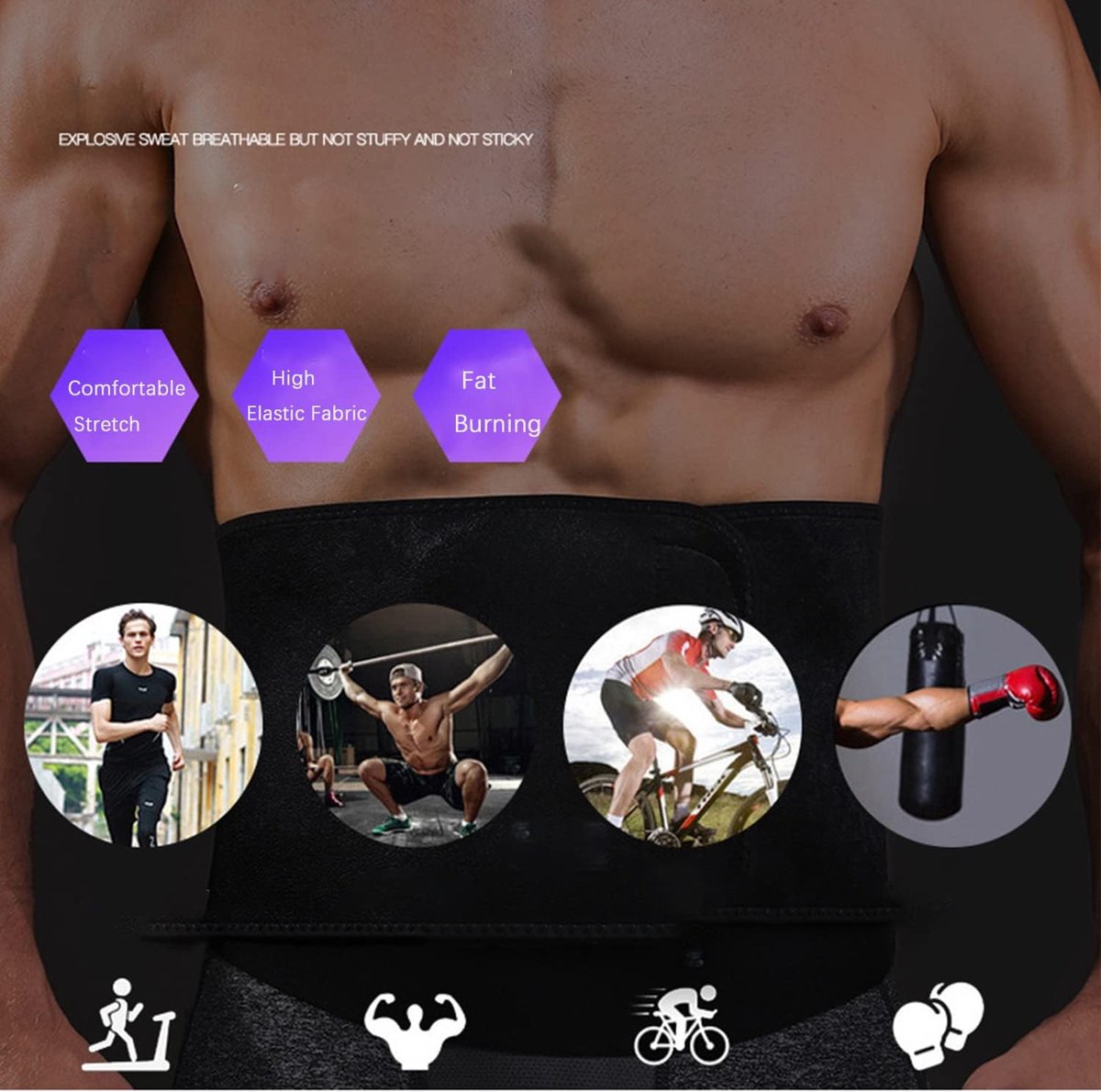 Taille Trainer Trimmer, Afslankende Taille Shaper Body Support Sweat Taille Trainer Neopreen Afslankende Riem Verstelbare Maag Fat Burner Ondergoed Band Body Shaper