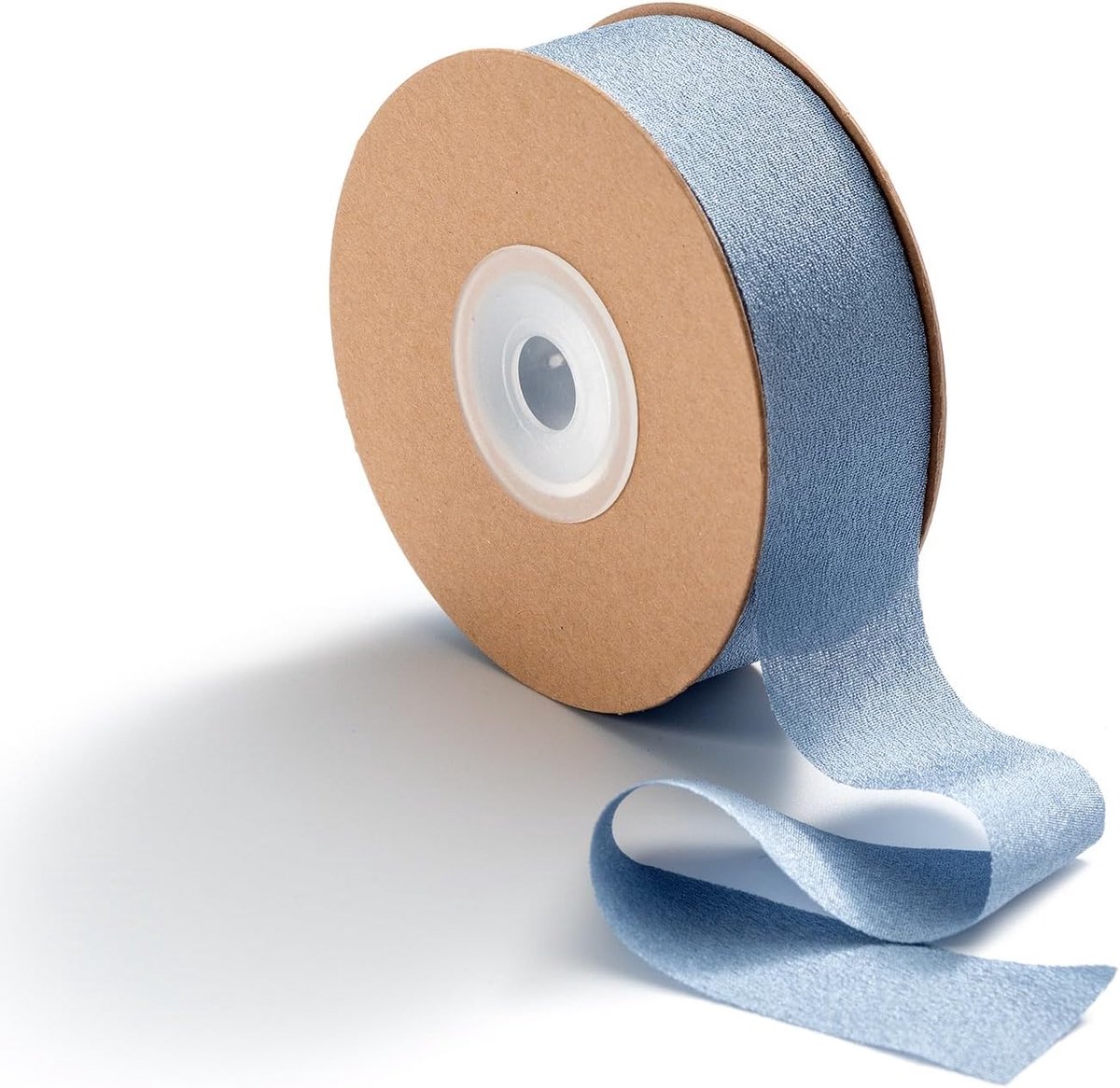 Lint Cadeaulint Chiffon 2,5 cm x 23 m Decoratief Geschenklint lint voor Verjaardag Bruiloft Valentijnsdag DIY Projecten en Knutselen,Blauw Grijs
