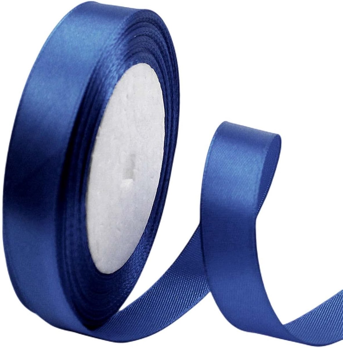 Lint Marineblauw 15mm,22 Meters Satijnen Linten, Decoratie Zijden Linten, Cadeaulint, Autolint,Stoffen Linten van Zijde en Satijn, voor Bruiloft, Feest, Verjaardag,Valentijn Party