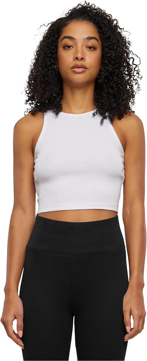 Classics Biologische Cropped Rib Top Voor Dames dames Ondershirt