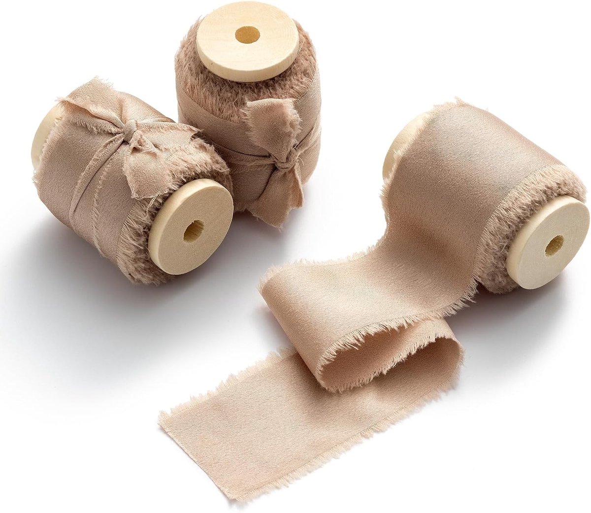 satijnen lint 3,8 cm geschenklint stoffen lint met franjes striklint breed stoffen lint (Dd-25, 3,8 cm x 4,5 m)