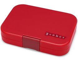 Yumbox Original - lekvrije Bento box lunchbox - 6 vakken - Wow Red / Cats & Dogs tray