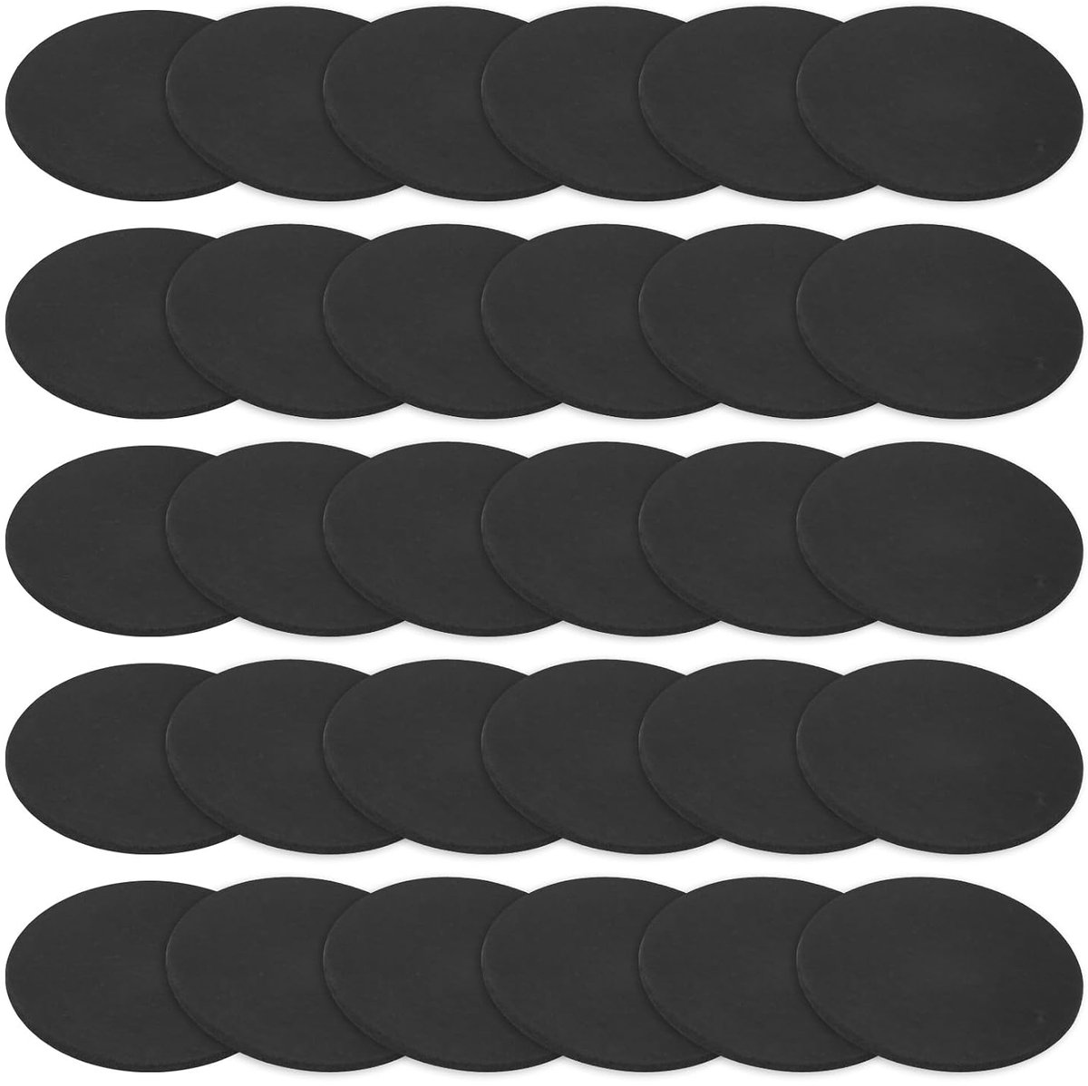 METERXITY 30 stuks massief rubberen schijven, 25 mm buitendiameter x 1,5 mm dikte, anti-vibratie-rubberen afstandhouders voor geluidsreductie, afdichtingen voor HVAC / wasmachines / meubels