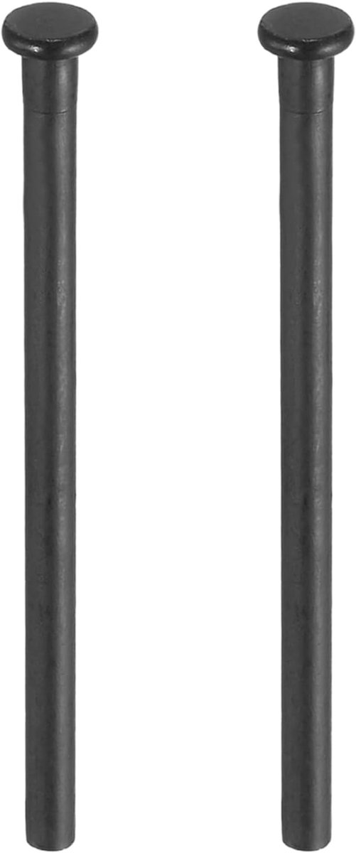 2 stuks 10 cm scharnierpennen voor deuren, afneembare veiligheidspennen, geborstelde binnendeurscharnieren voor vervanging van woonkamerdeuren van hout, matzwart