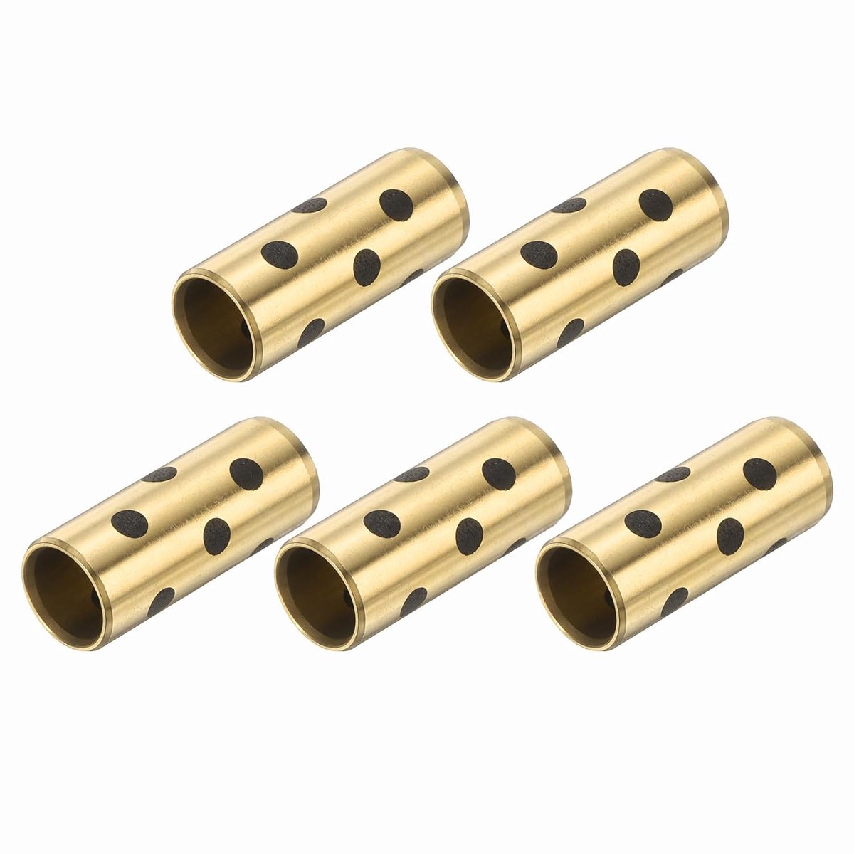 5 stuks hulzen 8 mm gat x 10 mm OD x 25 mm hoogte, bussen zonder olie van messing grafiet, JDB zonder olie grafiet smeermiddel bus van gegoten messing