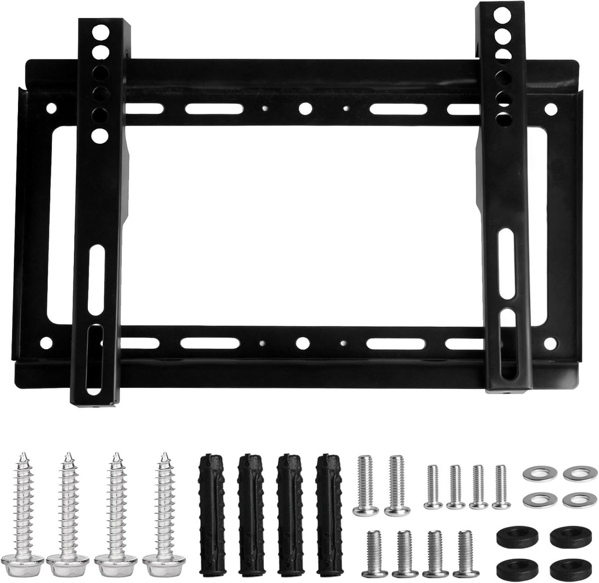 TV muurbeugel, TV beugel voor 14-42 inch LED LCD OLED TV beugel muur, VESA muurbeugel, ultra dunne kantelbare TV beugel, TV muurbeugel, max VESA 200x200 mm + schroeven