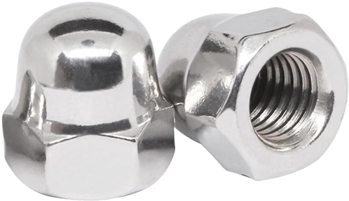 5 Stuks M16 Dopmoeren RVS A2,DIN 1587 Hoge Vorm Zeskantmoeren | Zilver,voor Schroeven,Draadstangen en Schroefdraadbouten,voor Meubelbouw,Reparatie,Montage,Klussers en Monteurs