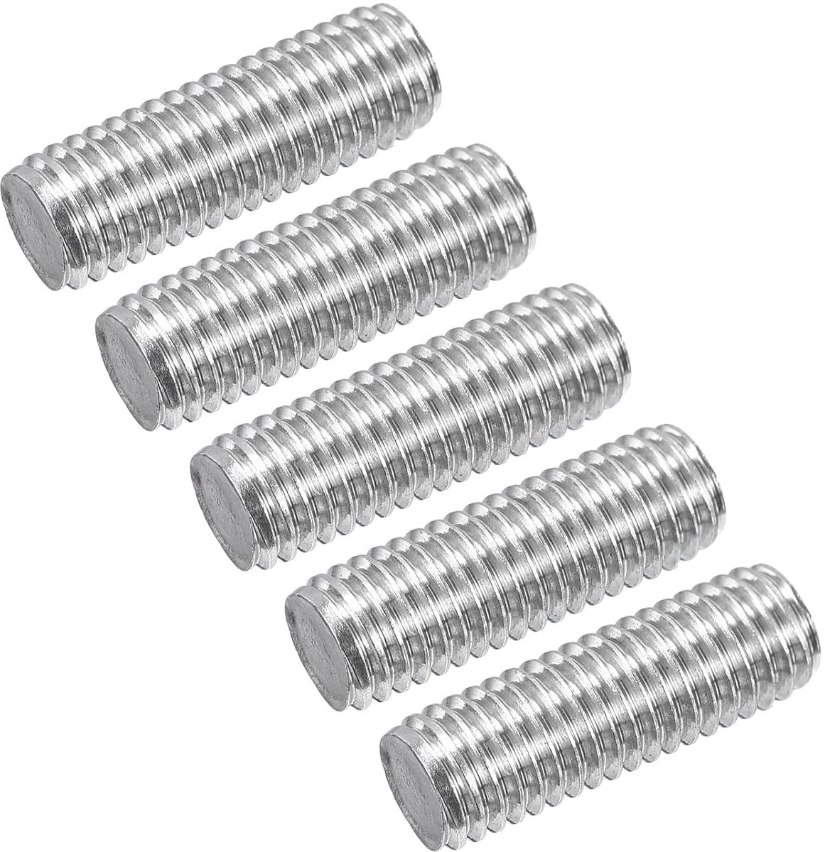 15 stuks M10 x 30 mm volledige schroefdraad stang 304 roestvrij staal rechtse schroefdraad staven voor ankerbouten, klemmen, haken en U-bouten, M10-1,5 schroefdraadhelling