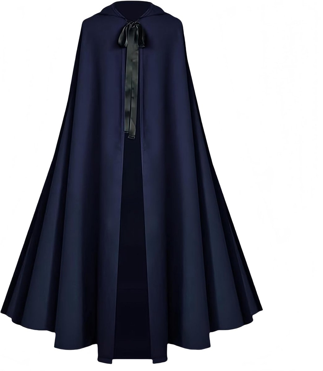 Halloween -Mantel met Capuchon voor Volwassenen -Renaissance Middeleeuwse Heks Cape -Kostuum voor Mannen en Vrouwen,130cm
