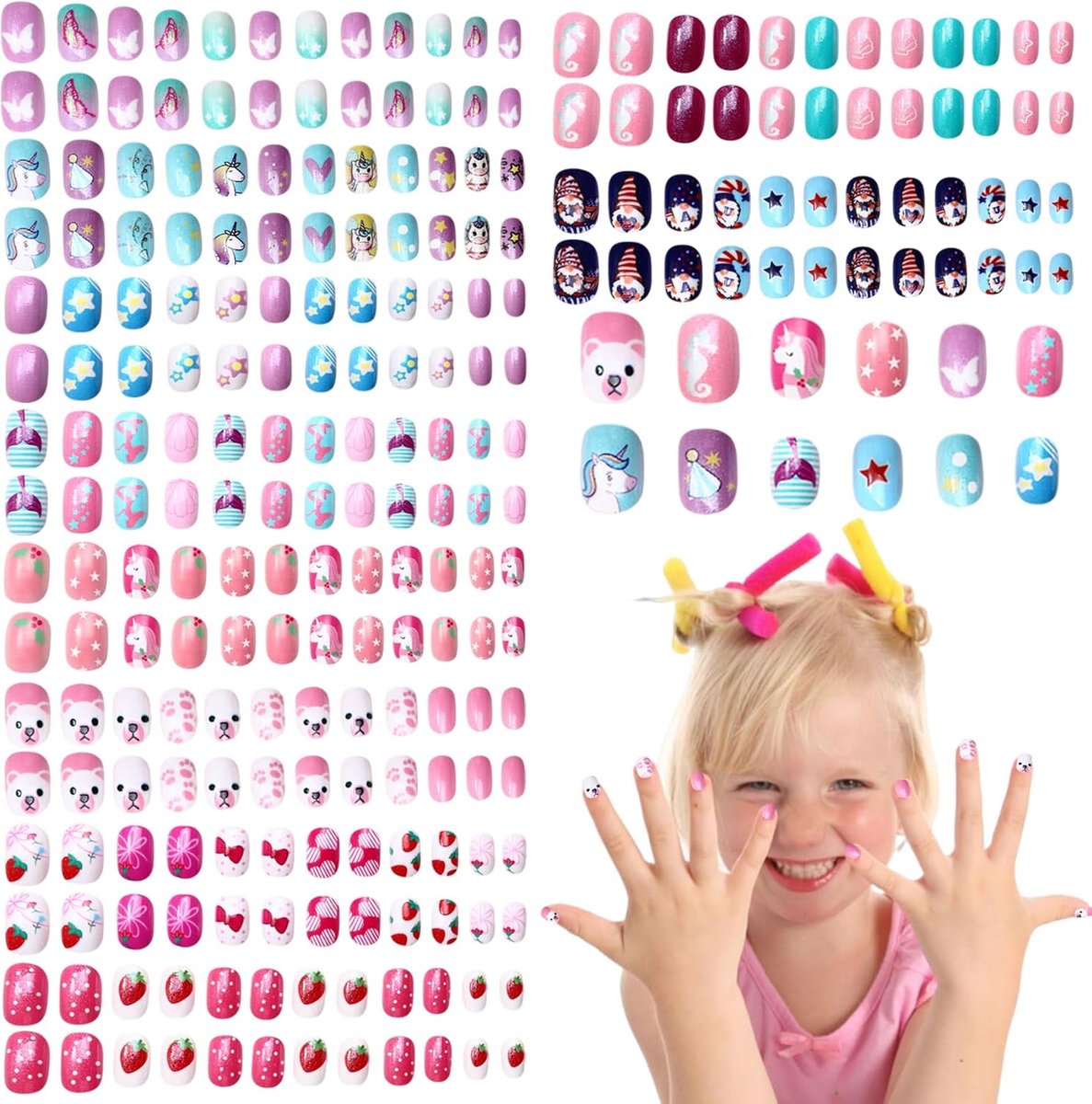 Swan Kinderen 240 stuks nepnagels (eenhoorn)