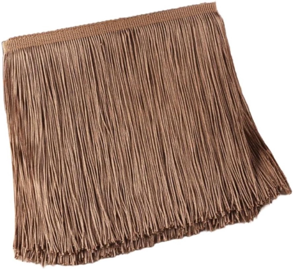 10 cm x 10 m brede kwastjes, franjes, snijfranjes, zijdeachtige franjes, franjes, decoratieve band, franjes, linten om te naaien, voor Latijnse jurk, lingerie, gordijnen, kaki