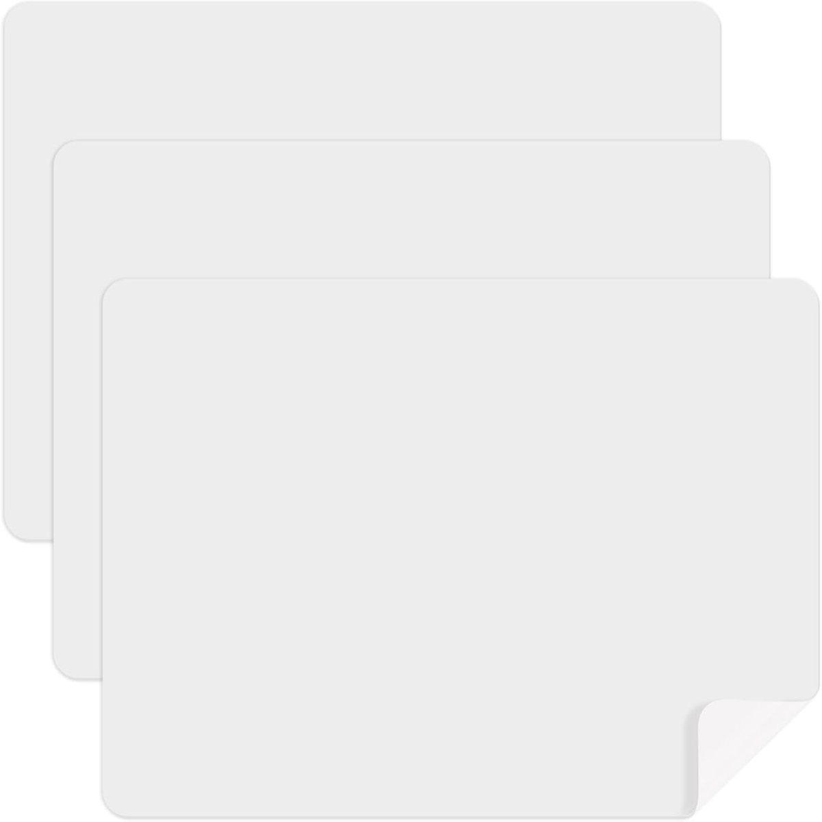 Matten Voor Epoxyhars, 3 stuks 40 * 30cm Knutselonderlegger voor Kinderen, Deeg, Schilderen, Handwerk, Doe-Het-Zelf (Semi-transparant)