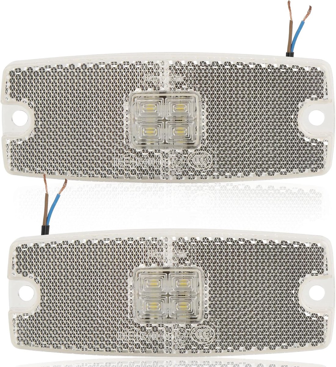 Markeringslichten led 10-30 V wit voor aanhanger met reflector achterlichten voor vrachtwagen auto