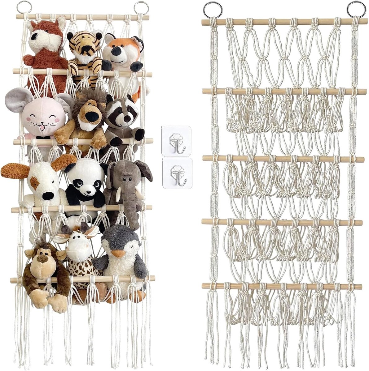 Net, 4 Lagen Opbergruimte, Hangmat, Net Met 2 Haakjes, Kinderkamer, Woonkamer, Slaapkamer
