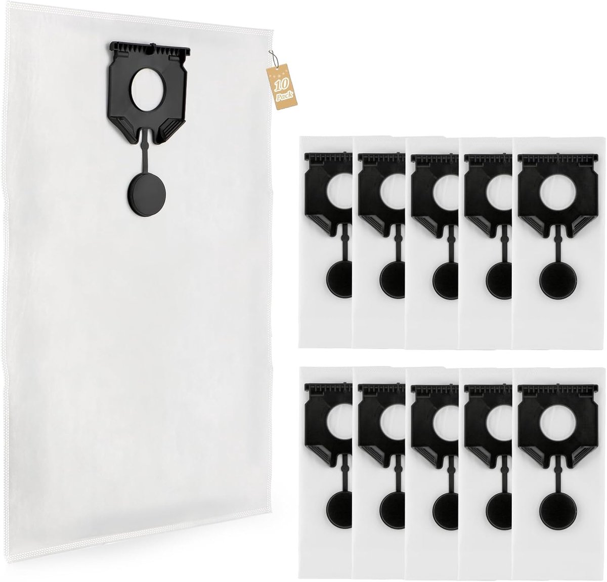 10 stuks voor Kärcher NT 30/1 stofzak voor Kärcher NT 40/1/NT 50/1, stofzak, vervanging natte en droogstofzuiger, stofzuigeraccessoires (2.889-154.0)