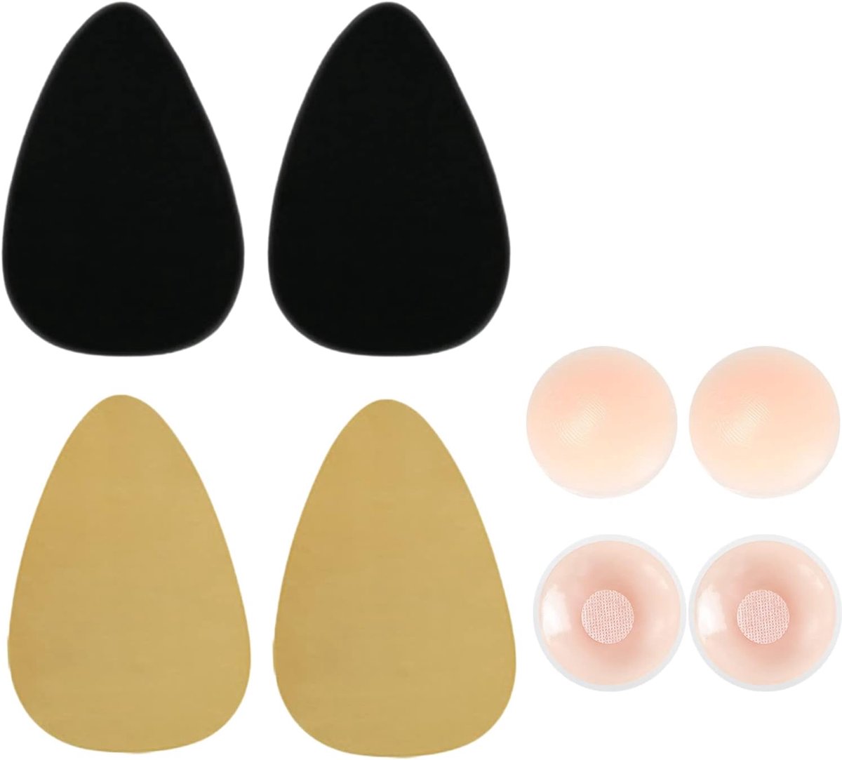 & borstlifttape voor dames, onzichtbare plakbeha-set met 2 tepelcovers, ondersteunende borsttape voor grote cups, alternatief voor rugvrije outfits, 2 paar