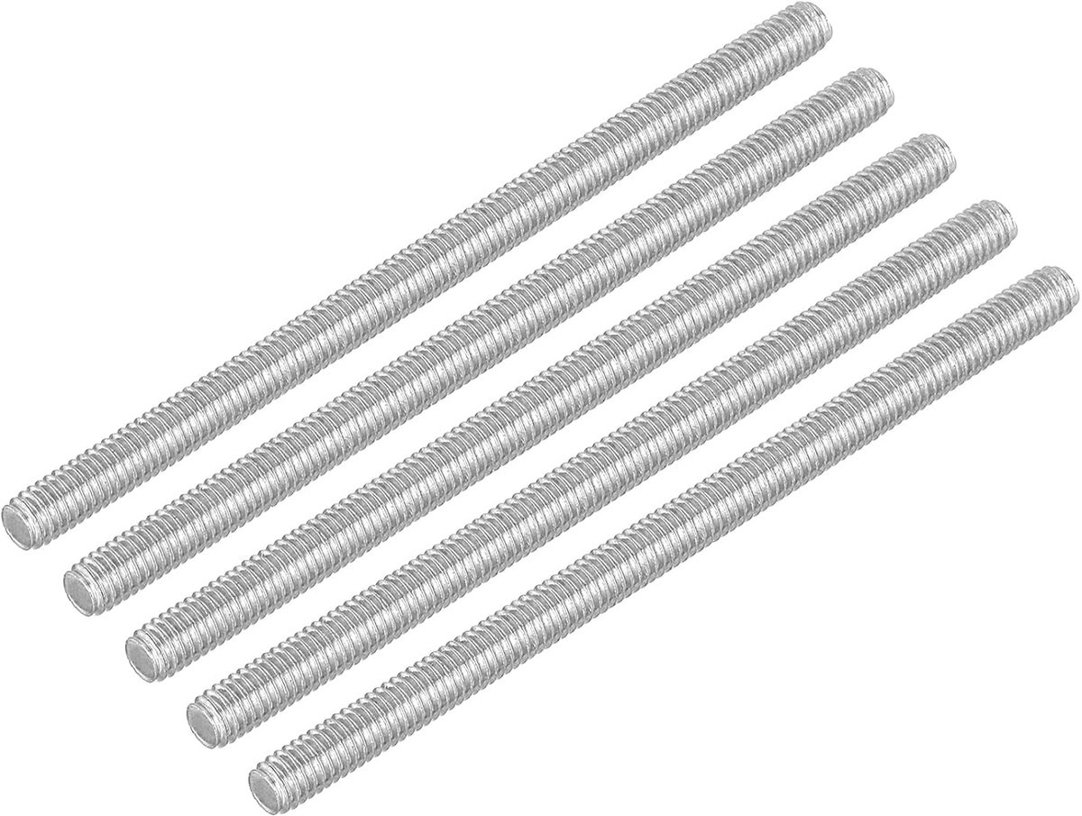 15 stuks M4 x 70 mm volledige schroefdraad stang 304 roestvrij staal rechtse schroefdraad staven voor ankerbouten, klemmen, haken en U-bouten, 0,7 schroefdraadhelling