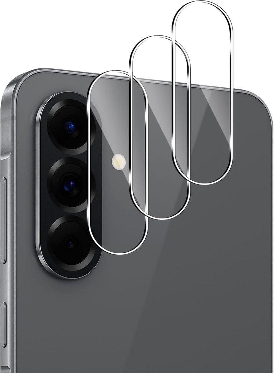 Beschermglas voor Samsung Galaxy A56 5G, 3 stuks camerabescherming, hardheid 9H, hoge resolutie, krasbestendig, luchtbelvrij, transparant