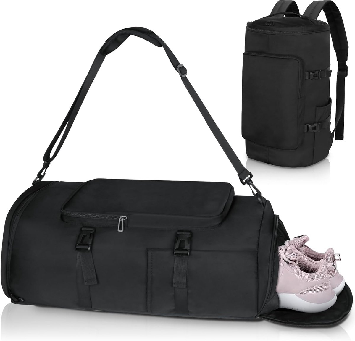 Sporttas met schoencompartiment 58L - waterafstotend Oxford - ideaal voor zwemmen en sport - SnelShoppen