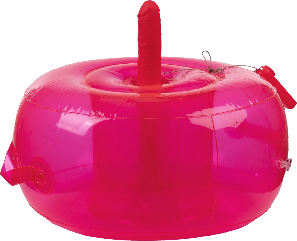 Opblaasbare Dildo Poef Cushion - met Ding Dong en afstandsbediening - Roze