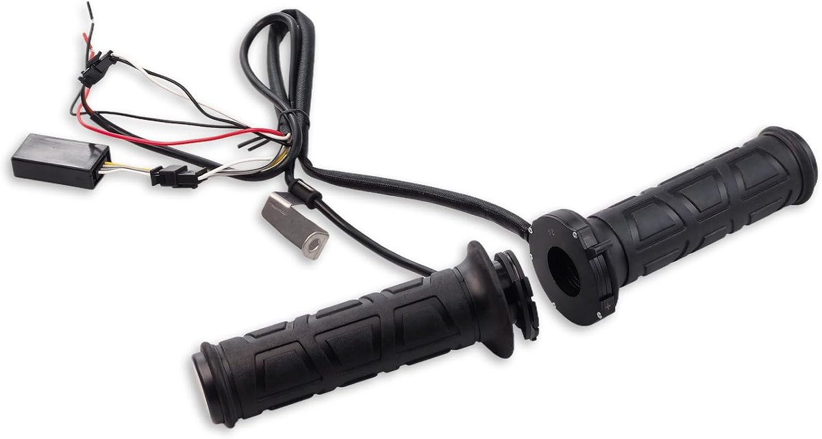 1 paar 7/8 inch motorverwarmingsgrepen, 12V universele stuurverwarmingsgrepen zwart, verwarmde grepen voor motor/fiets/ATV met 22 mm stuur