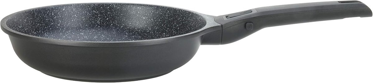 167802 Easy Click braadpan met afneembare handgreep, aluminium, zwart, diameter 28 cm
