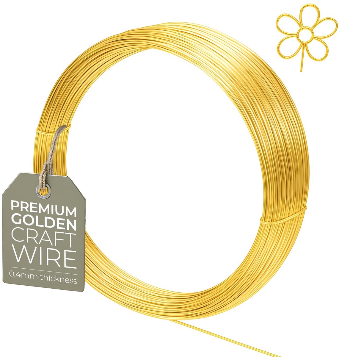 Draad 0.4mm (26ga) Niet-aanslag - Goud Kleur - 20m